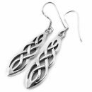 Celtic tear 2- Silver earrings
